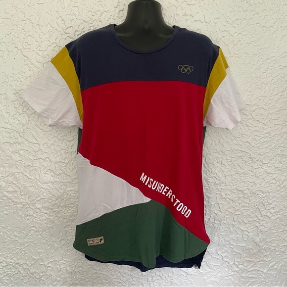 Entree LS Misunderstood Olympic Color Block Panel Tee XL - Picture 2 of 7